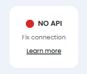 No API Fix connection durum kartı