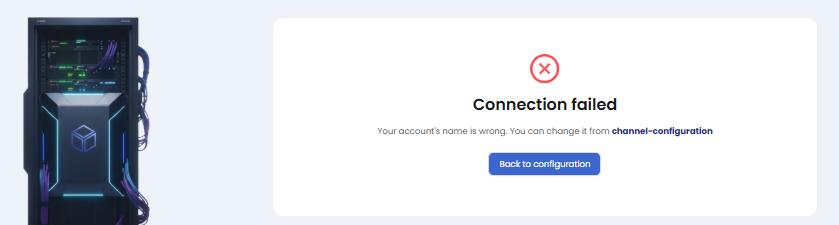 No API Server içinde Connection failed ekranı