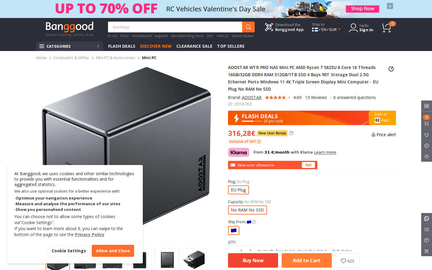 Banggood ürün sayfası: görseller, fiyat ve kargo bilgisi