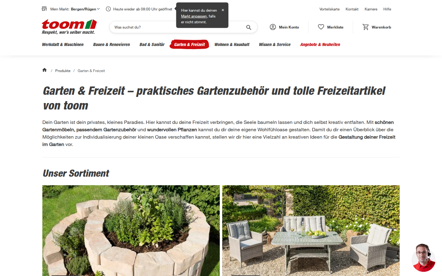 toom kategori sayfası: ürün keşfi