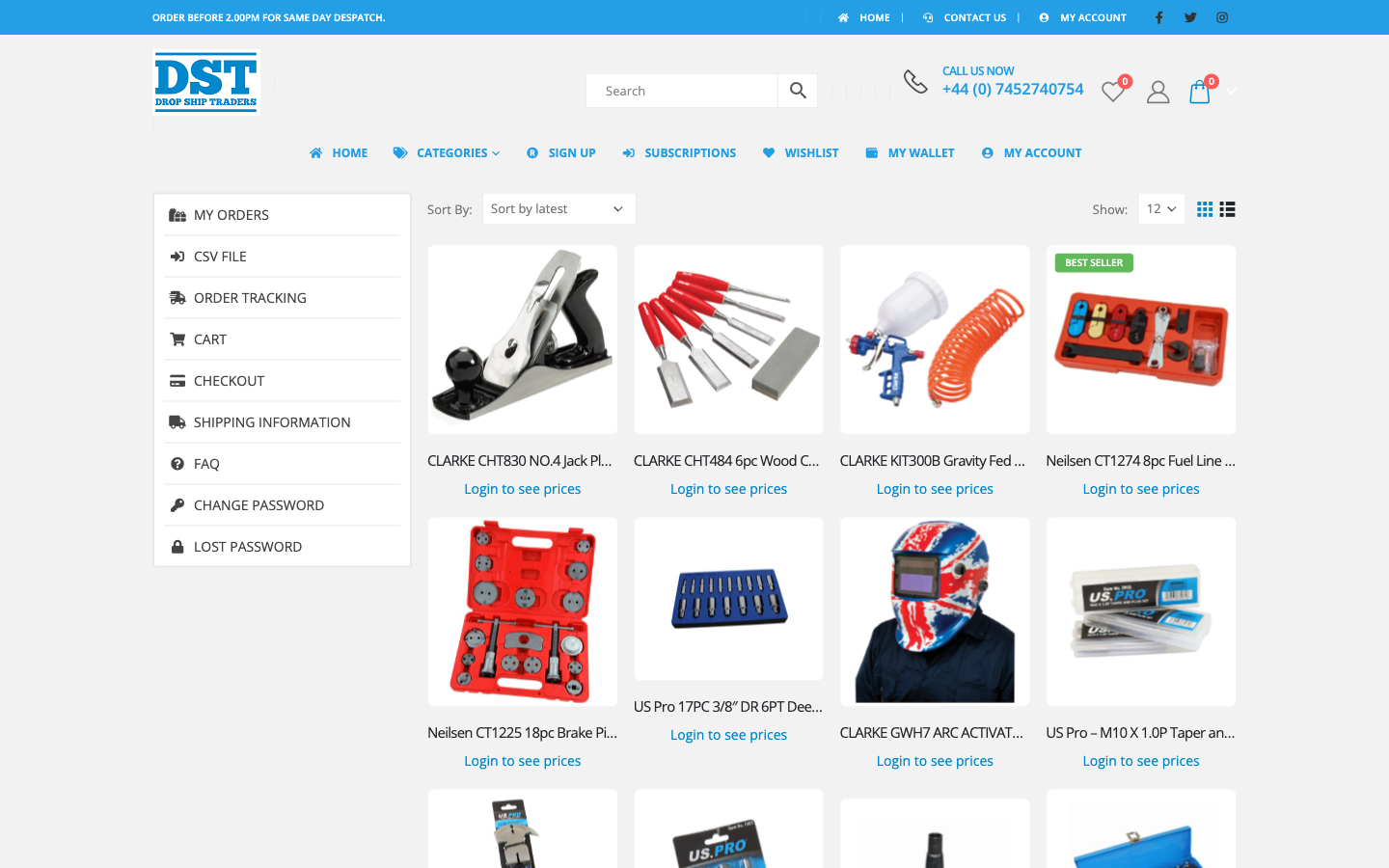 Drop Ship Traders shop: ürün grid’i ve kategoriler