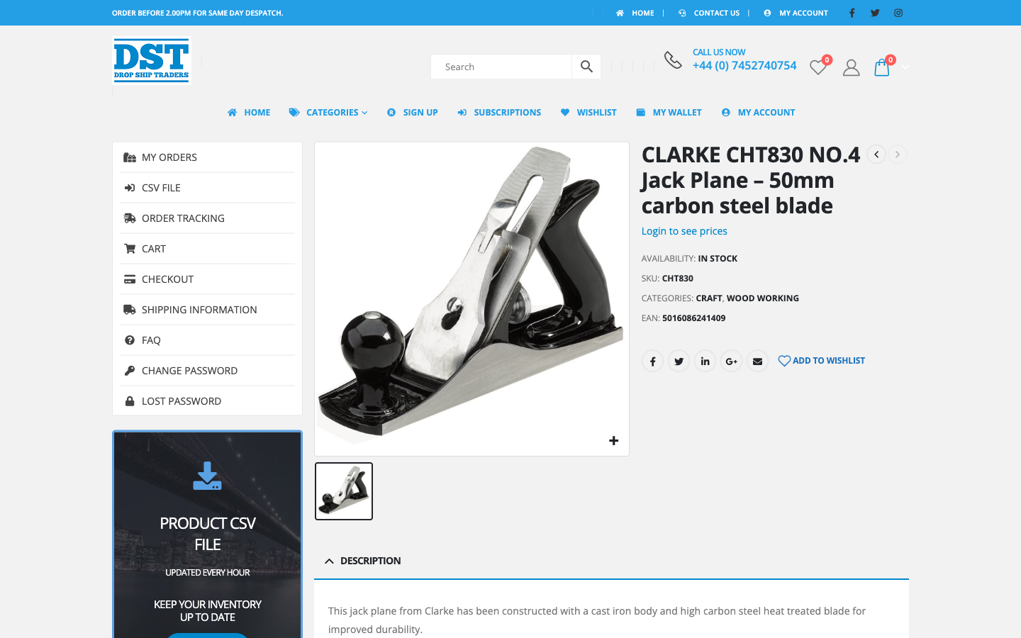 Drop Ship Traders ürün sayfası: görseller ve detaylar (SKU, kategori, stok)