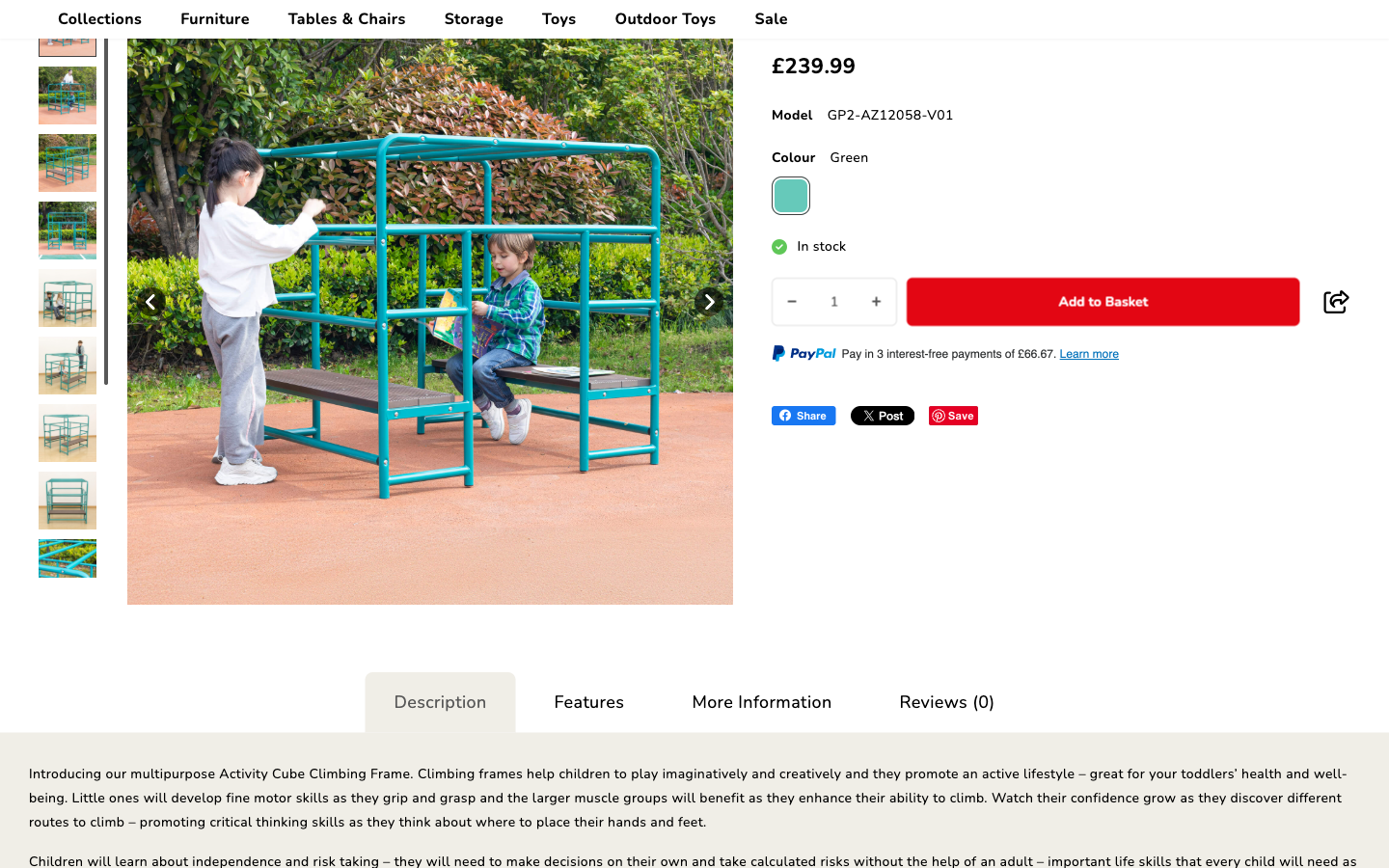 Liberty House Toys ürün sayfası: görseller, fiyat, model kodu ve stok durumu