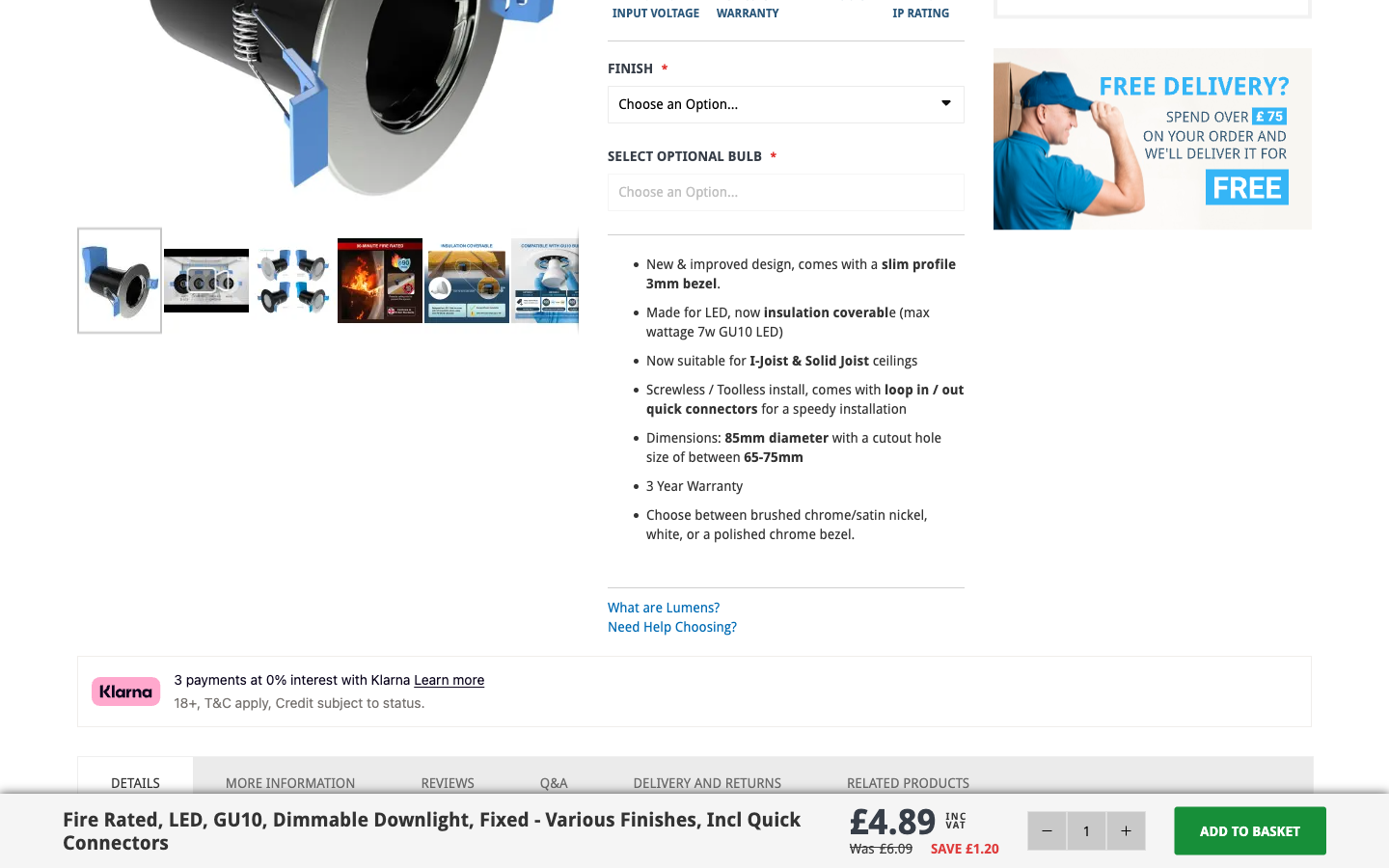 Simple Lighting ürün sayfası: görseller, fiyat, seçenekler ve özellikler